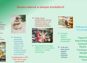 A Fejér Vármegyei Rendőr-főkapitányság felhívása az adventi időszakra